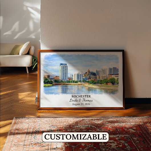 Custom Rochester Wall Art, Minnesota Poster ポスター