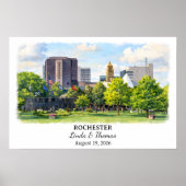 Custom Rochester Wall Art, Minnesota Poster ポスター (正面)