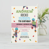 Custom Rock Climbing Birthday Party Invitation 招待状 (スタンド正面)