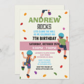 Custom Rock Climbing Birthday Party Invitation 招待状 (正面/裏面)
