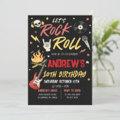 Custom Rockstar Birthday Invitation 招待状 (スタンド正面)