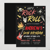 Custom Rockstar Birthday Invitation 招待状 (正面/裏面)