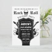 Custom Rockstar Guitar Birthday Invitation 招待状 (スタンド正面)