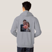 Custom Romantic Couple Real-View Heart Hands Winte パーカ (裏面フル)