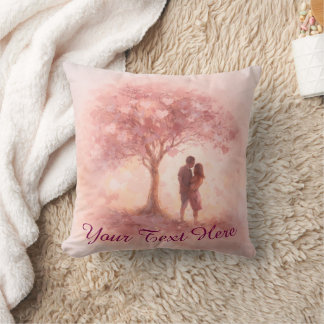 Custom Romantic Couple Throw Pillow クッション