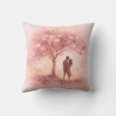 Custom Romantic Couple Throw Pillow クッション (裏面)