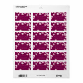 Custom Romantic Pink Petals Address Label ラベル (フルシート)