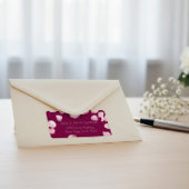 Custom Romantic Pink Petals Address Label ラベル