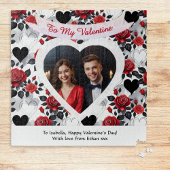 Custom Romantic Roses and Hearts Valentine's Day シーズンカード