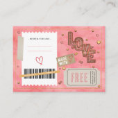 Custom Romantic Valentine's Day Love Coupon Book 割引カード (正面)