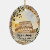 Custom Rome Honeymoon or Vacation Keepsake  セラミックオーナメント (右)