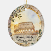 Custom Rome Honeymoon or Vacation Keepsake  セラミックオーナメント (左)