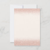 Custom Rose Gold Bridal Shower Thank You Cards サンキューカード (裏面)