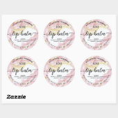 Custom Rose gold pink  lip balm labels ラウンドシール (シート)