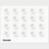 Custom Rose Remembrance Candle Sticker スクエアシール (シート)