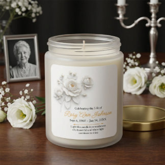Custom Rose Remembrance Candle Sticker スクエアシール