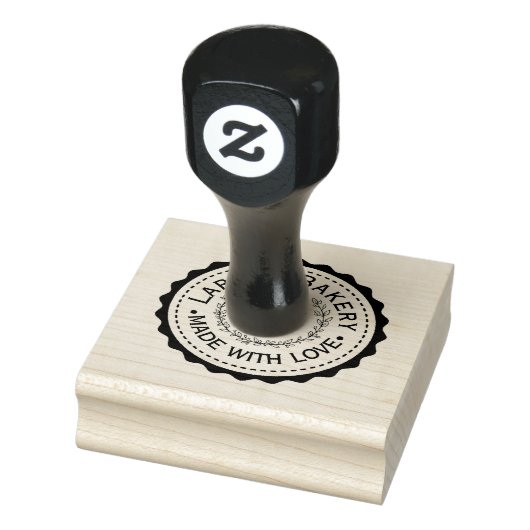 Custom Round Bakery Logo Stamp ラバースタンプ (スタンプ)