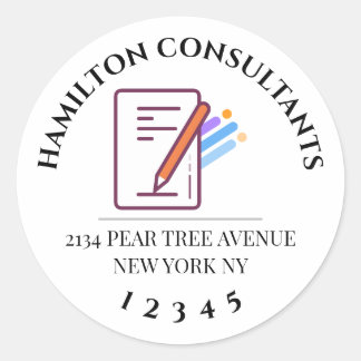 Custom Round Business Logo Sticker – Personalized ラウンドシール