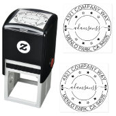 Custom Round Business Return Address & Name Seal  セルフインキングスタンプ