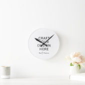 Custom Round Clock – Add Your Design, Photo, Logo ラウンド壁時計 (ホーム)