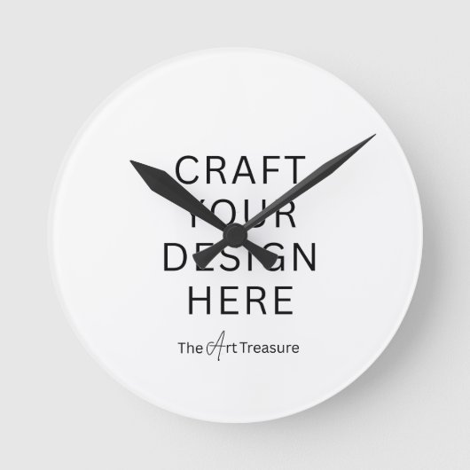 Custom Round Clock – Add Your Design, Photo, Logo ラウンド壁時計 (正面)