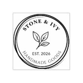 Custom Round Logo Rubber Stamp ラバースタンプ (インプリント)