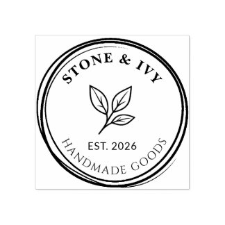 Custom Round Logo Rubber Stamp ラバースタンプ