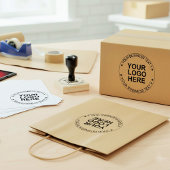 Custom Round Logo Stamp. Modern Business Text Seal ラバースタンプ