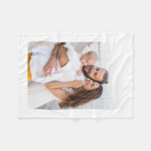 Custom Rounded Corner Photo Family フリースブランケット (正面(横))