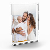 Custom Rounded Corners Photo Family Glass Block フォトブロック (左)