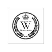 Custom Royal Crown Seam Monogram ラバースタンプ (インプリント)