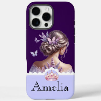 Custom Royal Lavender Butterfly Case for iPhone 11 iPhone 16 Pro Maxケース