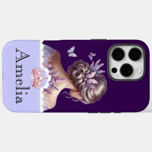 Custom Royal Lavender Butterfly Case for iPhone 11 Case-Mate iPhoneケース (裏面 (横))