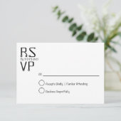 Custom rsvp card 招待状 (スタンド正面)