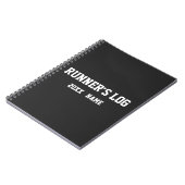 Custom Runner's Log Running Gifts Athlete Marathon ノートブック (左側)