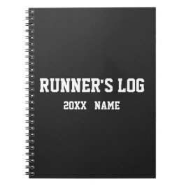 Custom Runner's Log Running Gifts Athlete Marathon ノートブック
