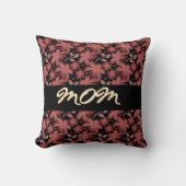 Custom Rust Floral Seamless Pattern  Throw Pillow クッション (正面)