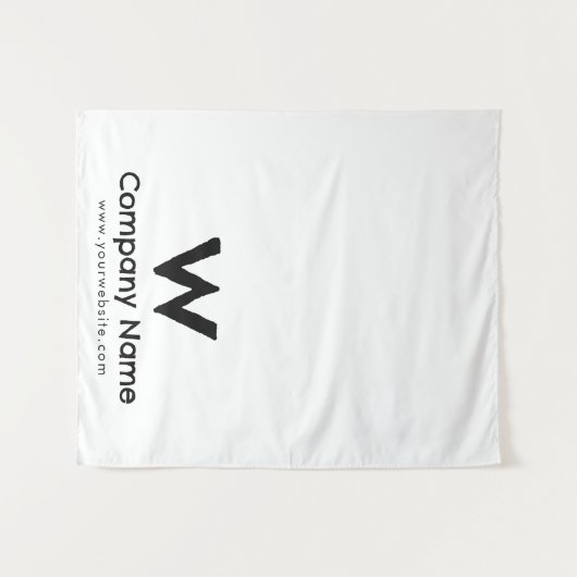 Custom Rustic Business Table Runner Banner White タペストリー (正面(横))