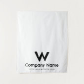 Custom Rustic Business Table Runner Banner White タペストリー (正面)