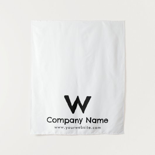 Custom Rustic Business Table Runner Banner White タペストリー (正面)