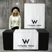 Custom Rustic Business Table Runner Banner White タペストリー
