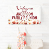 Custom Rustic Fall Floral Family Reunion Welcome  横断幕 (インサイチュ)