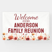 Custom Rustic Fall Floral Family Reunion Welcome  横断幕 (横)