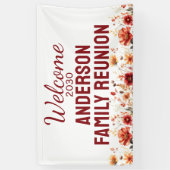 Custom Rustic Fall Floral Family Reunion Welcome  横断幕 (縦)