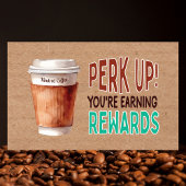 Custom Rustic Kraft Coffee Loyalty 名刺