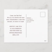 Custom Rustic Plaid Family Reunion Invitation シーズンポストカード (裏面)