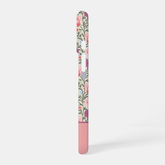 Custom Rustic-Style Watercolor Wildflowers iPhone 16ケース (左側面)