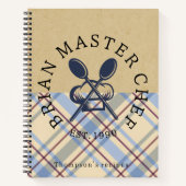 Custom rustic tartan Classic Farmhouse Brown ノートブック (正面)