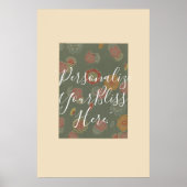 CUSTOM Ryukyu Bingata Kimono Pattern Print  ポスター (正面)
