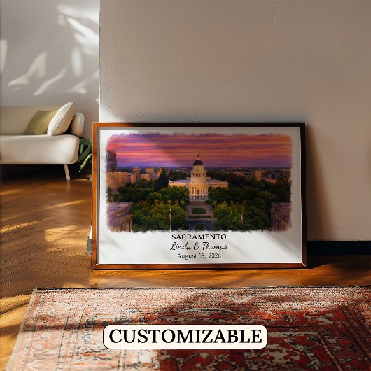 Custom Sacramento Wall Art, California Poster ポスター